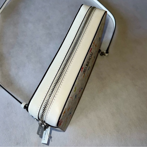 NWT White Michael Kors Jet Set Crossbody Bag Purse Airplane Print Authentic Rare - Picture 5 of 7